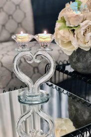 crystal-candle holder-candelabra-Heart