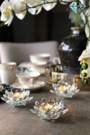 candle holder-crystal-Lotus